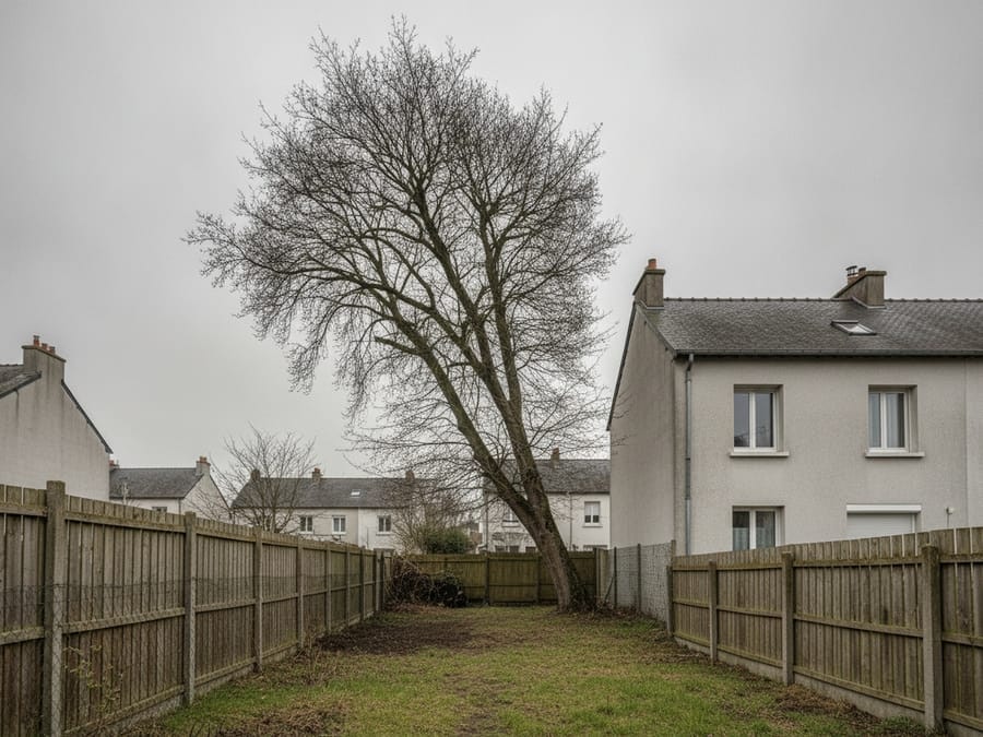 Peuplier en mauvaise santé à 3 mètres d'une maison, quartier des Bords de Sèvre, Saint-Sébastien-sur-Loire